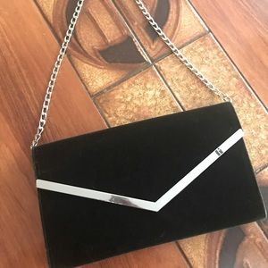 Designer velvet clutch
